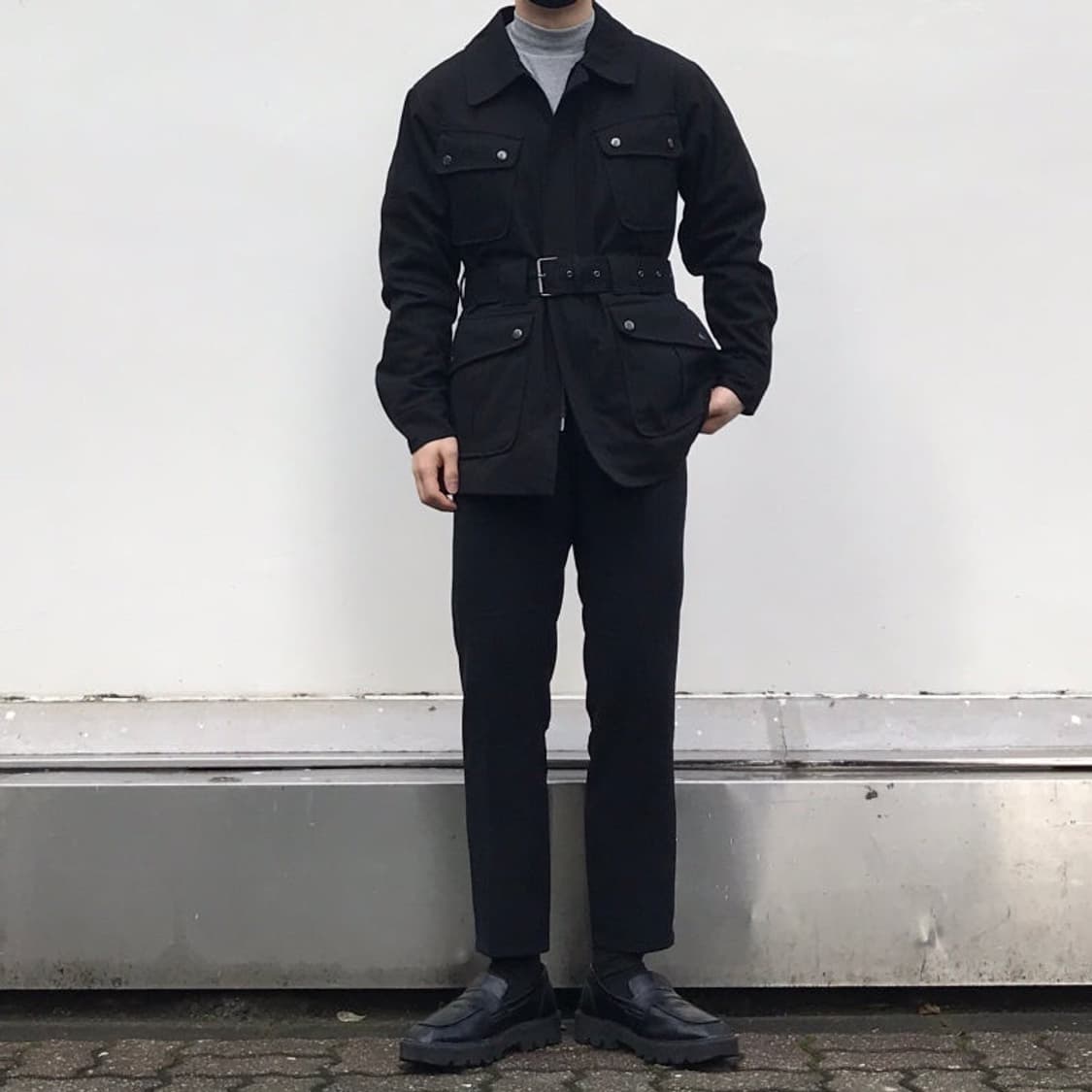 론트 041 사파리 자켓 블랙 색상 XL사이즈 상품이미지6