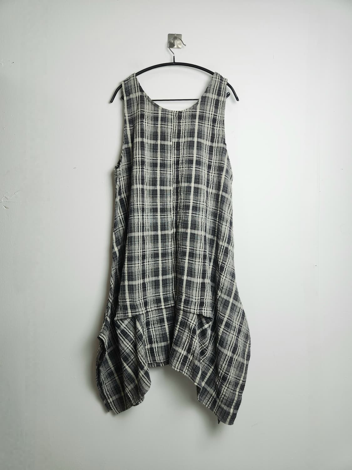 체크 언발 롱 블라우스 상품이미지8