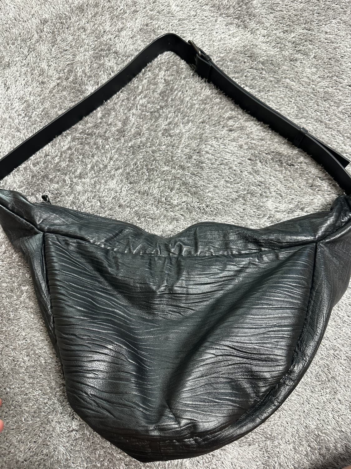 오엑스스튜디오 램스킨 크링클 레더백 가죽가방 숄더백 크로스백 상품이미지4