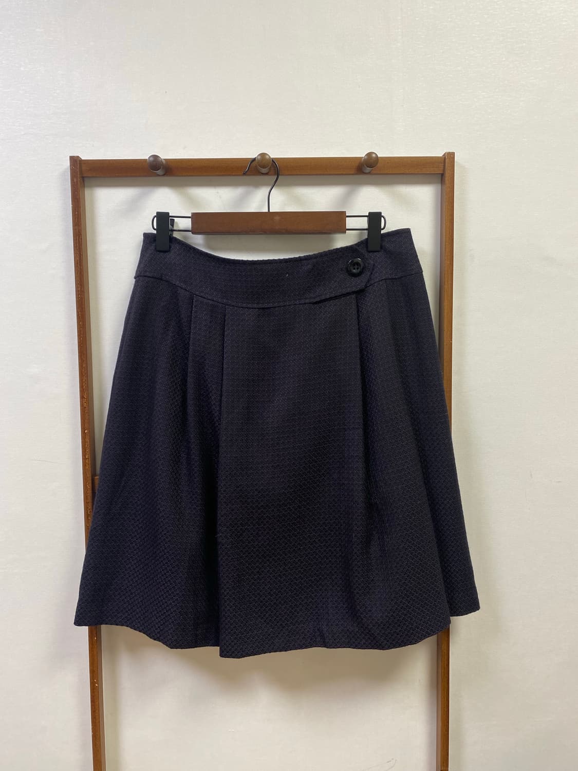 모직 퍼플믹스 주름 치마 상품이미지1