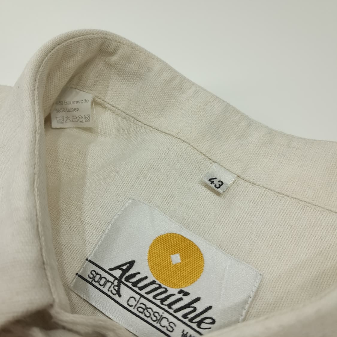 CL821 XL 아우밀레 90s 독일 트라흐텐 바바리엔 린넨 알펜 셔츠 상품이미지3