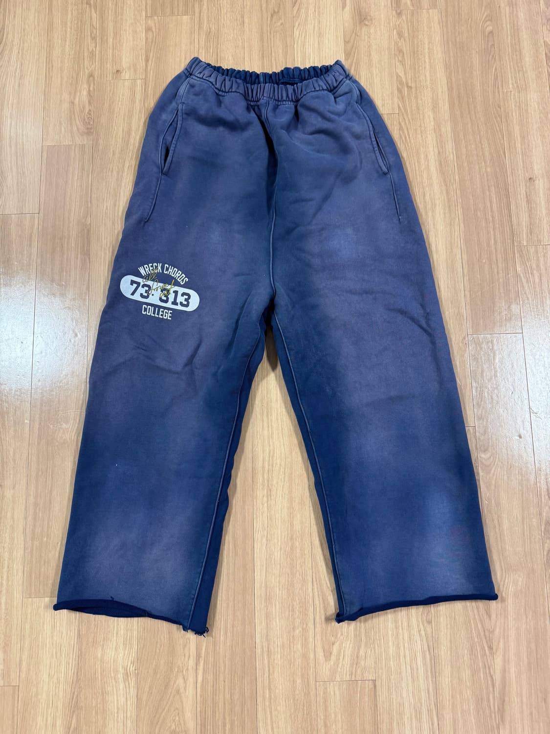뤡코즈 컬리지 스웻 팬츠 네이비 3사이즈 상품이미지1