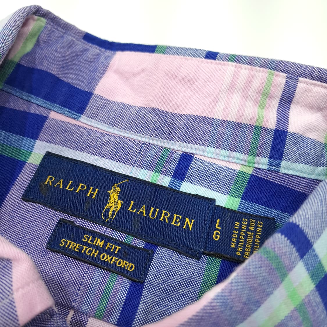 CL591 L 폴로 클래식 마드라스 체크 버튼다운 멀티컬러 셔츠 상품이미지3