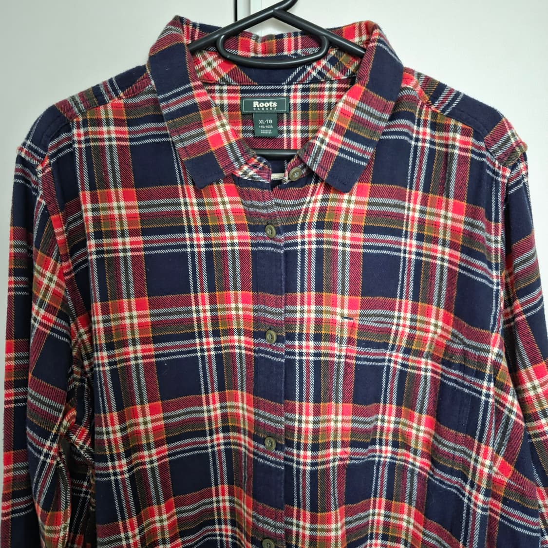 Roots 캐나다 플란넬 체크 셔츠 L(100) 상품이미지2