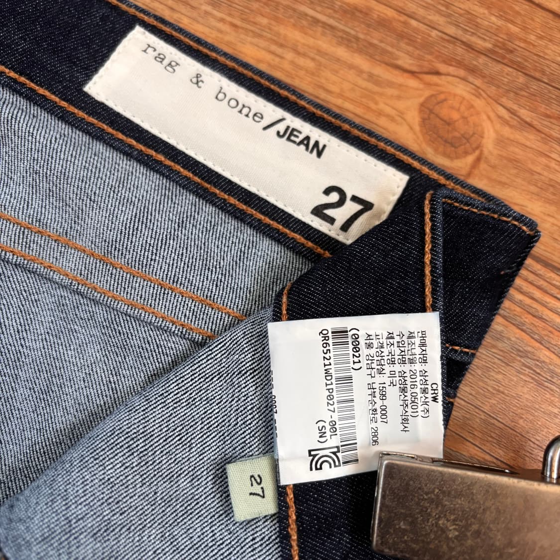 새제품급 27 랙앤본 미국 수입 정품 스판 데님 청바지 스키니진  상품이미지10