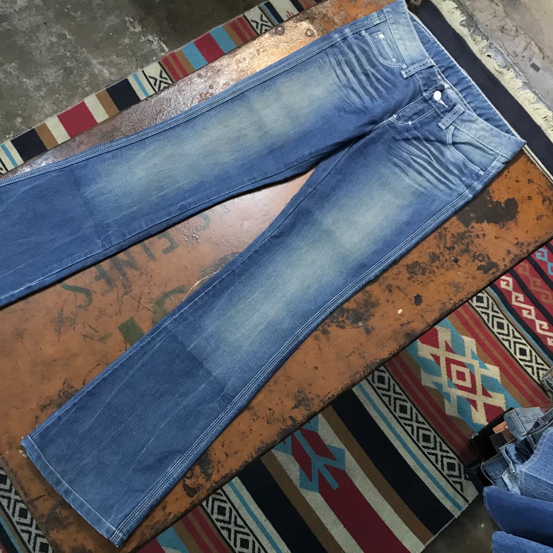 리바이스 중청 오일 워시드 데님 팬츠 허리 27 28 사이즈  상품이미지3