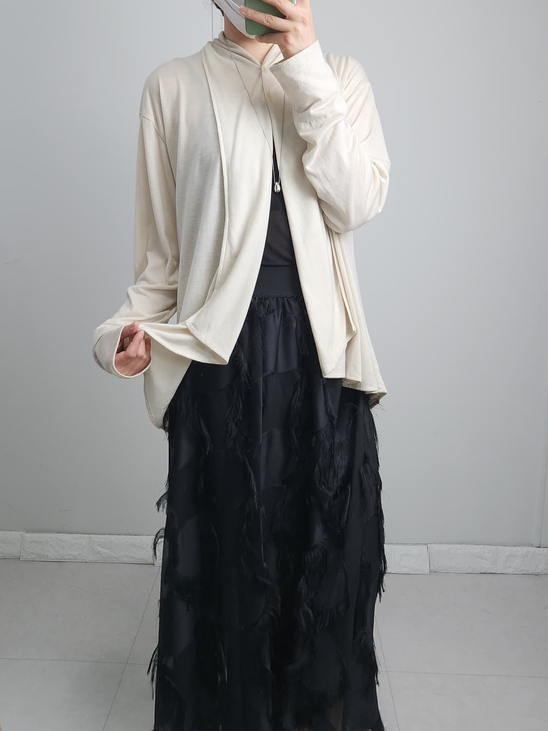 투버튼 레이스 롱 슬리브 상품이미지3