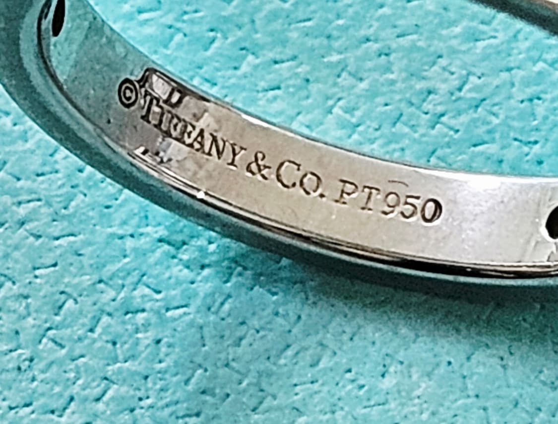 티파니앤코 T&Co 3P 다이아몬드 플래티넘 3mm 밴드 링 국내8호 상품이미지3