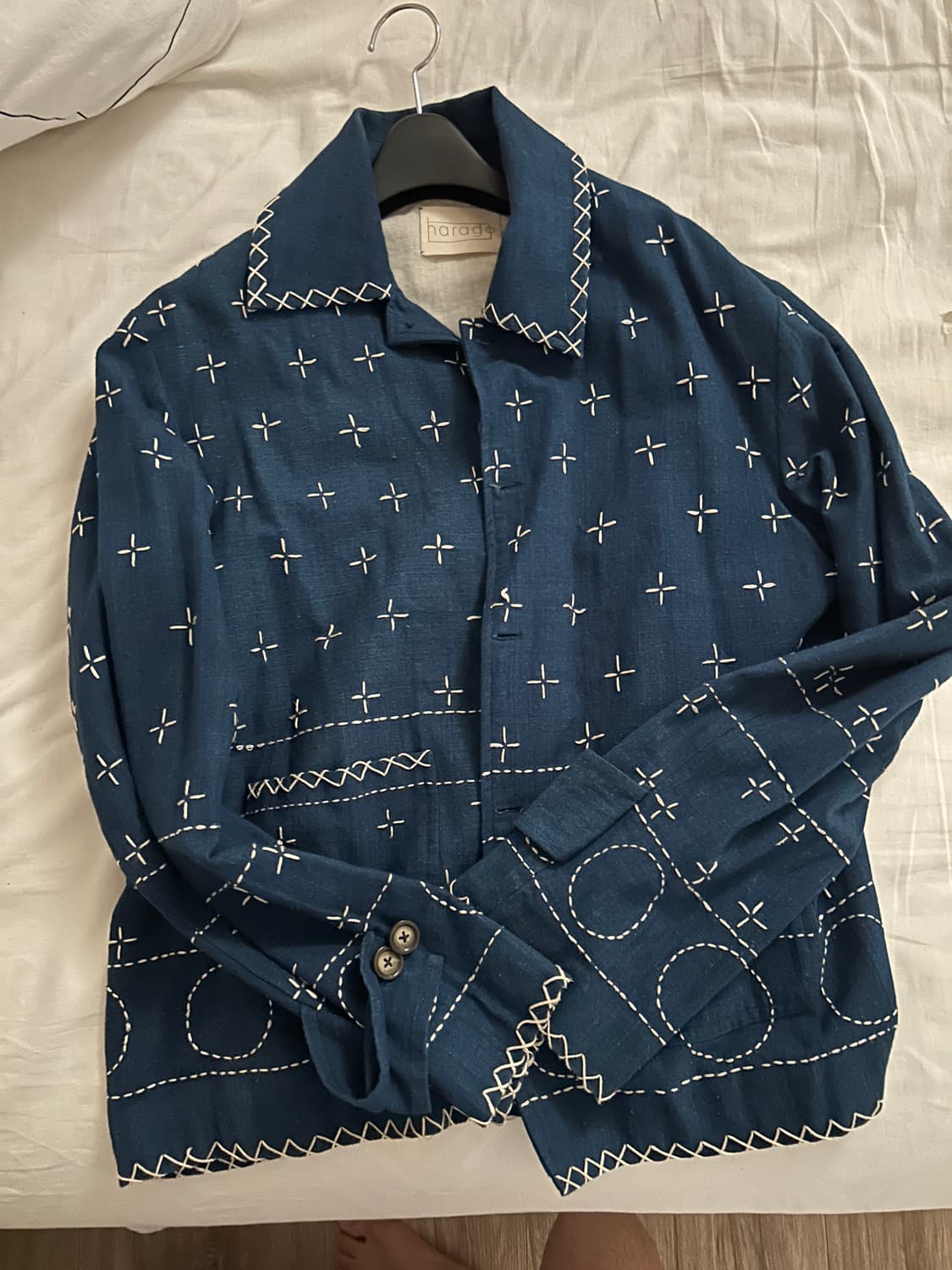 [L]harago 하라고 자수 셔츠자켓 상품이미지1