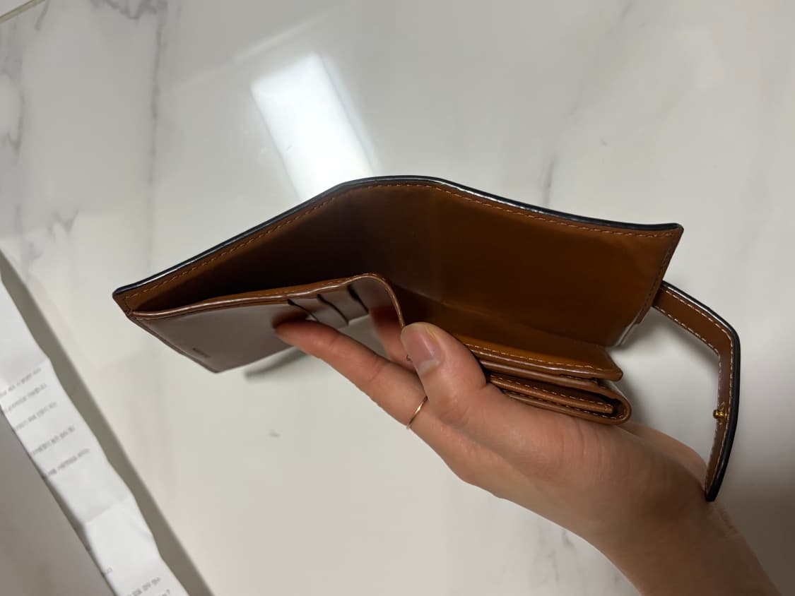 셀린느 트리오페 캔버스 스몰 스트랩 월렛 탄 상품이미지7