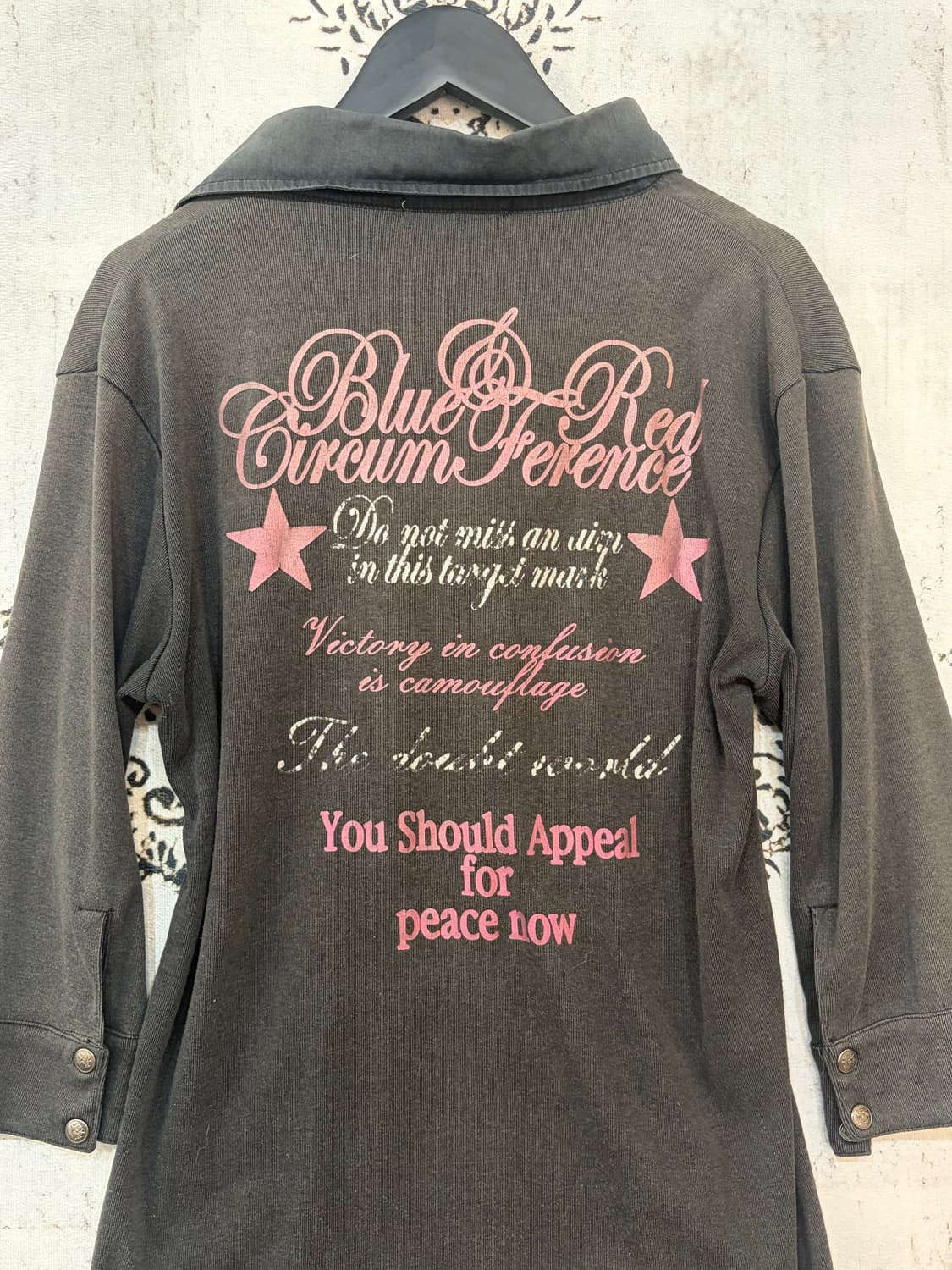 일본빈티지 글리터 레터링 7부 카라 롱슬리브 상품이미지7