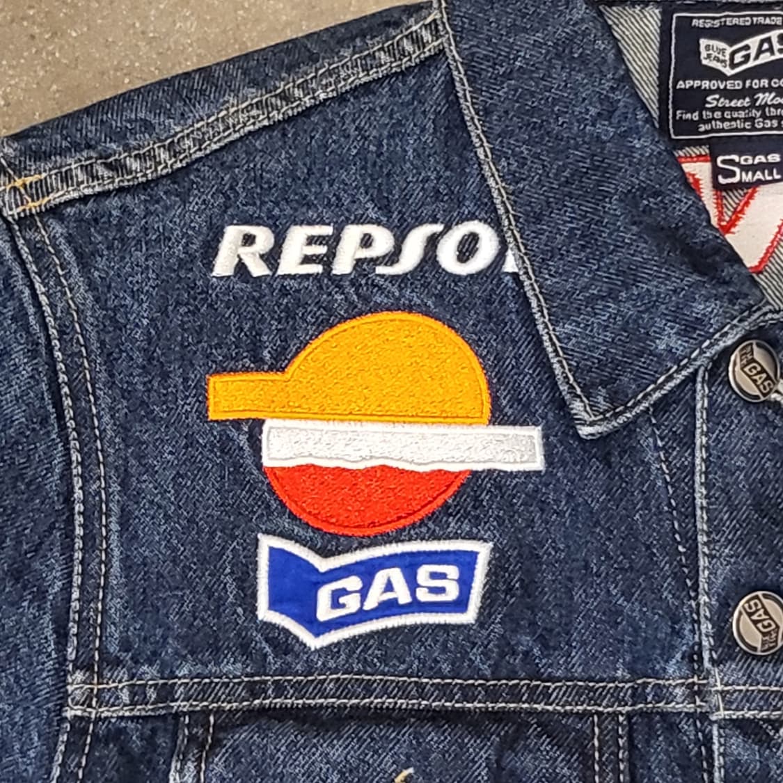 미국빈티지 GAS 혼다 콜라보 데님자켓 청자켓 상품이미지6
