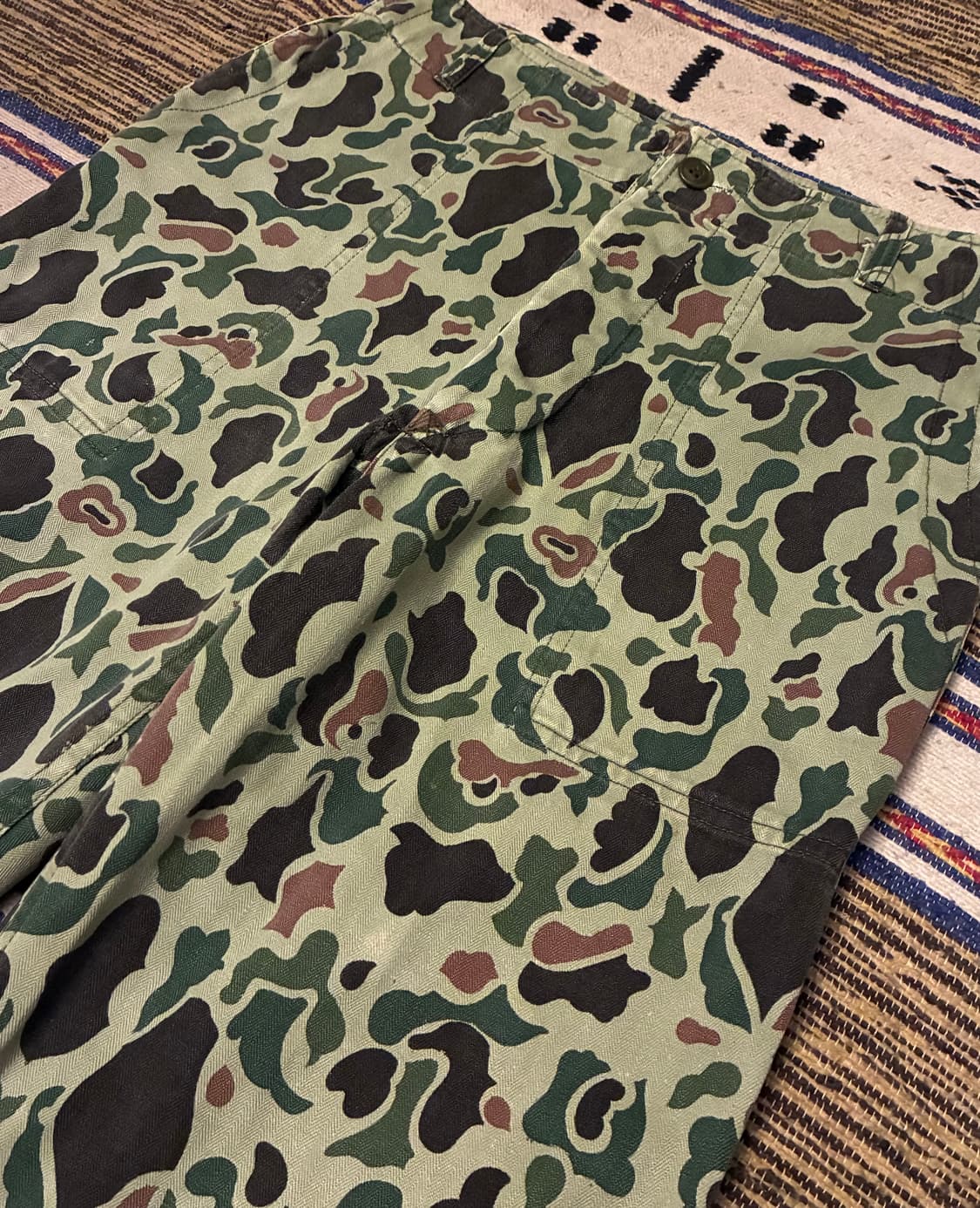 (30~32)80s korea 한국군 카모플라쥬 덕헌터 밀리터리팬츠 상품이미지2