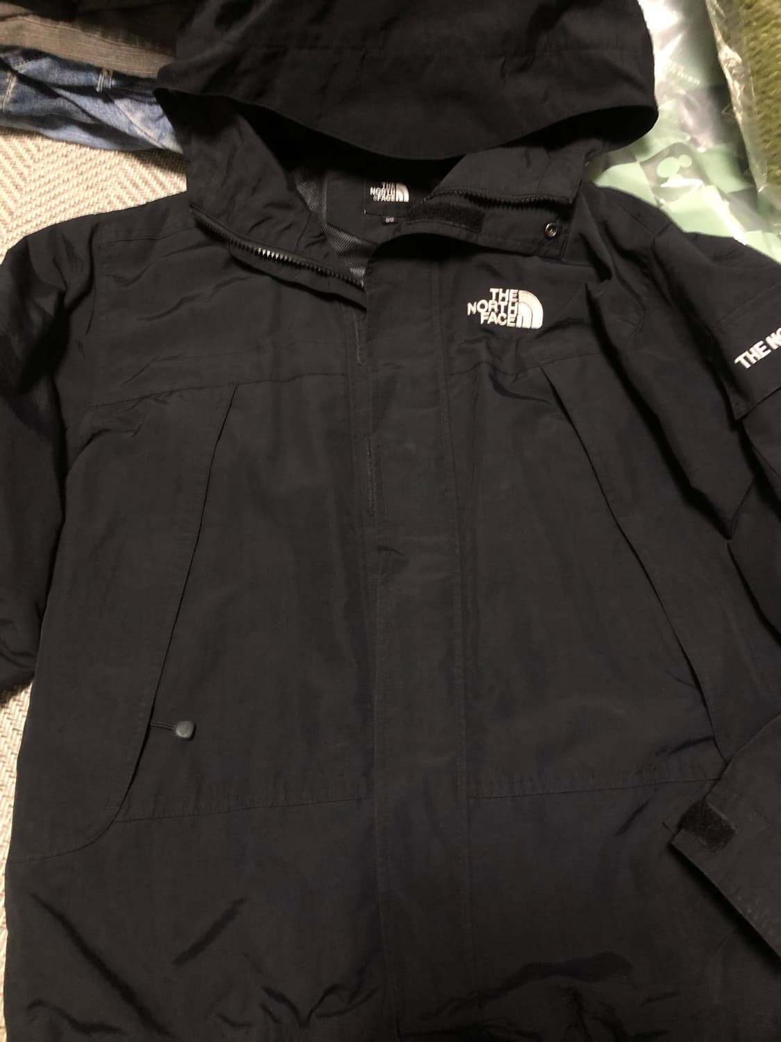 빈티지 노스페이스 블랙 후드바막 상품이미지3