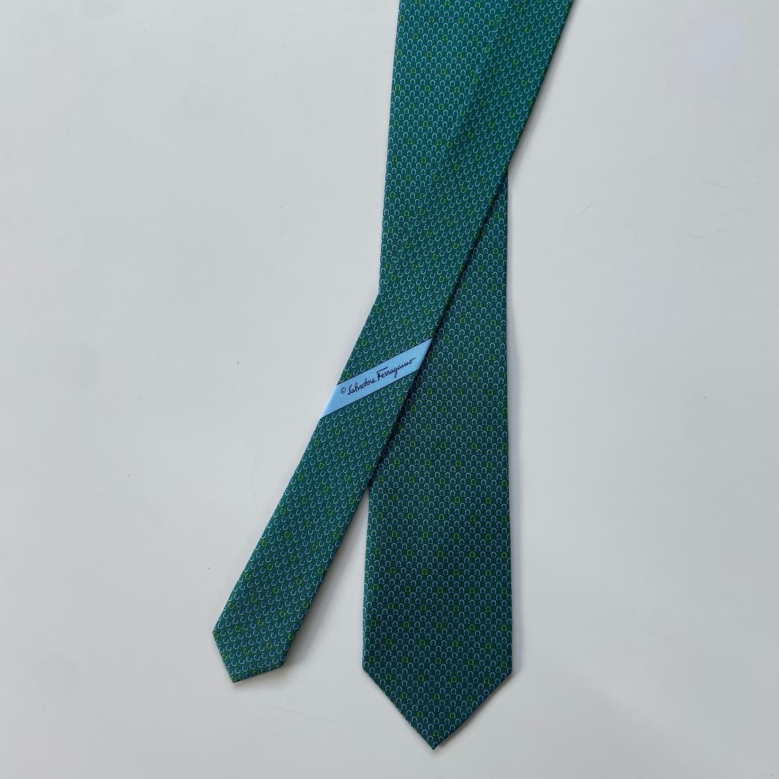 새상품급 신형 페레가모(Ferragamo) 모노그램 정품넥타이7.8cm 상품이미지2