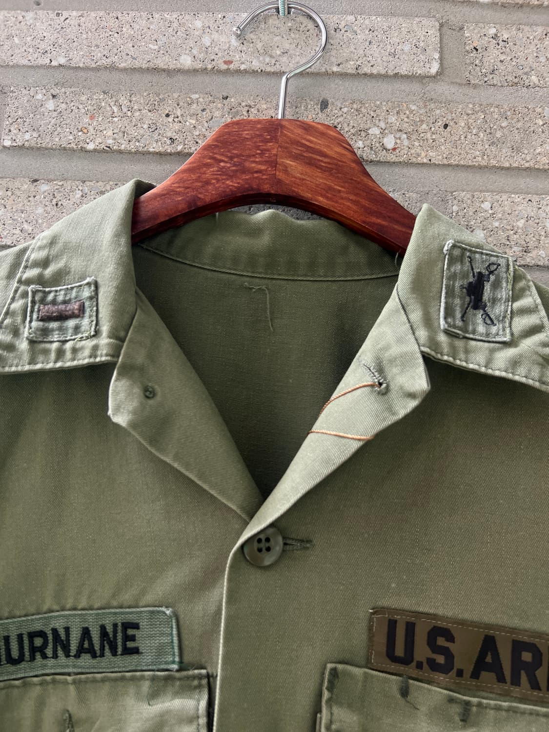[L]70's 오리지널 U.S ARMY 미군 OG-107 밀리터리 셔츠 상품이미지2