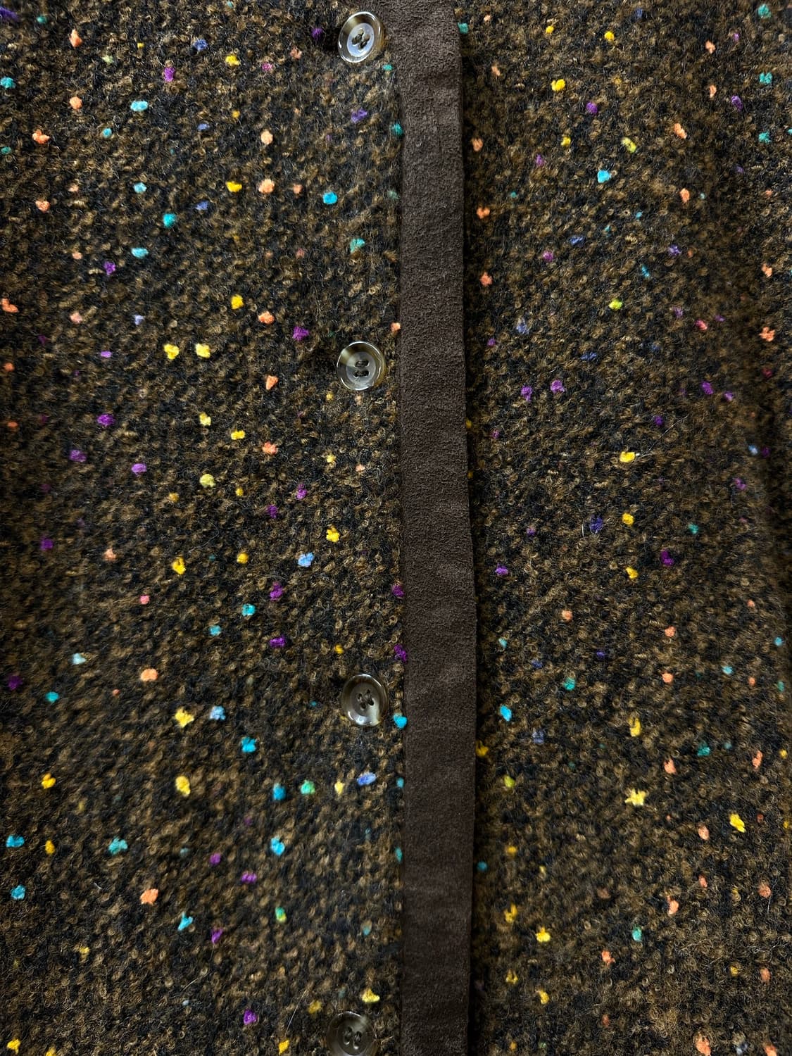 일본빈티지 ABRAHAM 보카시 울 네프 라운드 코트 자켓 상품이미지3