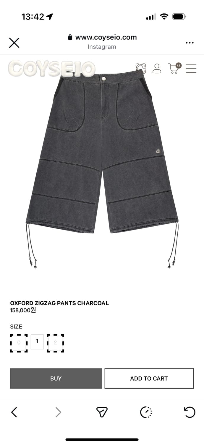 코이세이오 옥스포드 지그재그 팬츠 1 상품이미지1