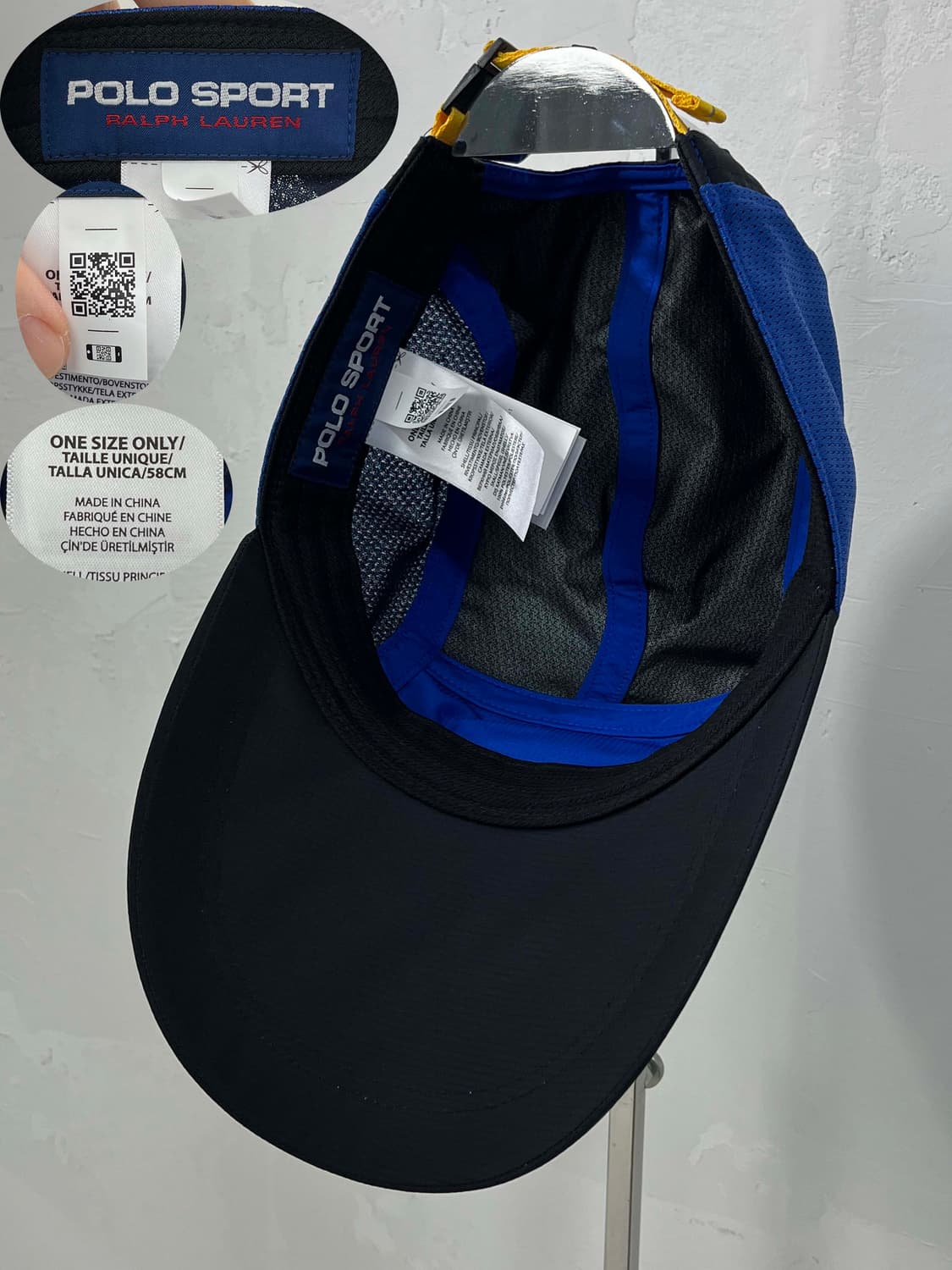 폴로 랄프로렌 블랙 로얄네이비 5패널 롱빌캡 볼캡 모자 상품이미지6