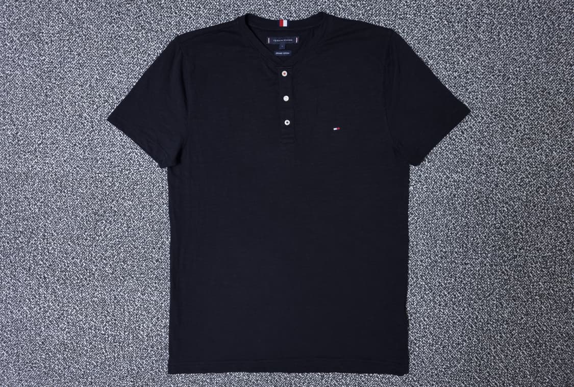 [무료배송][100]타미힐피거 남성용 헨리넥 반팔티 상품이미지1