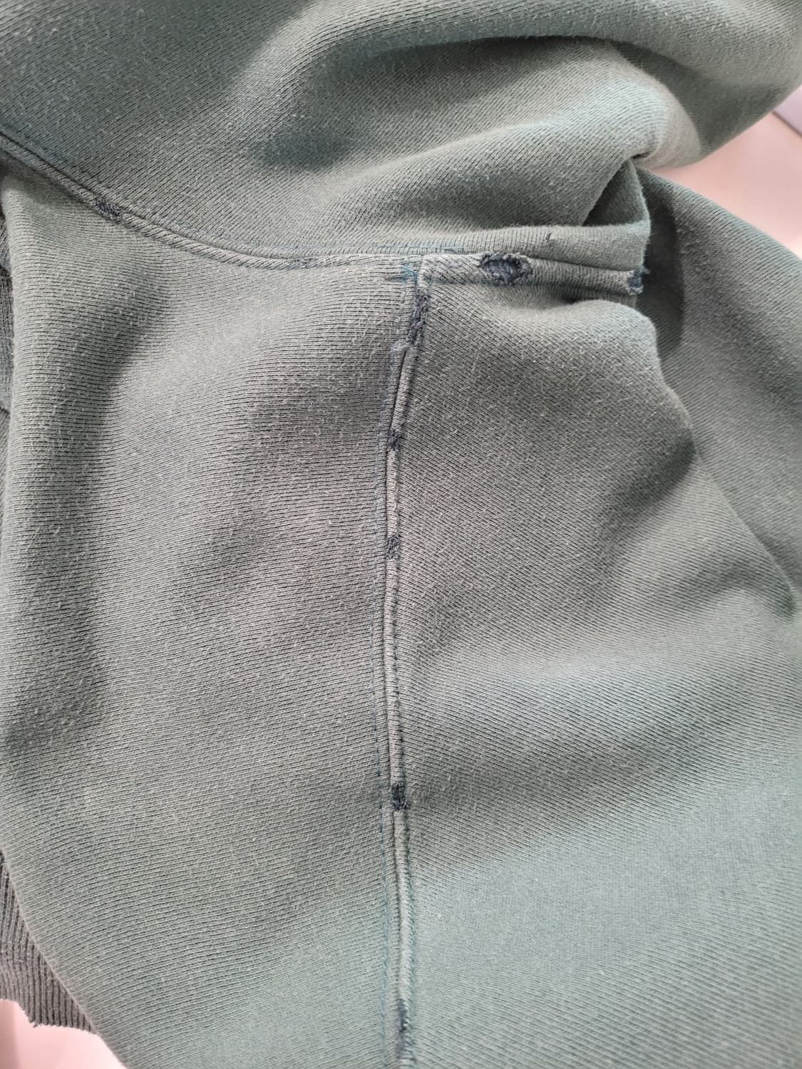 빈티지한 무드 가득, 나카스 디스트레스드 오버핏 후드 (그린) 상품이미지8