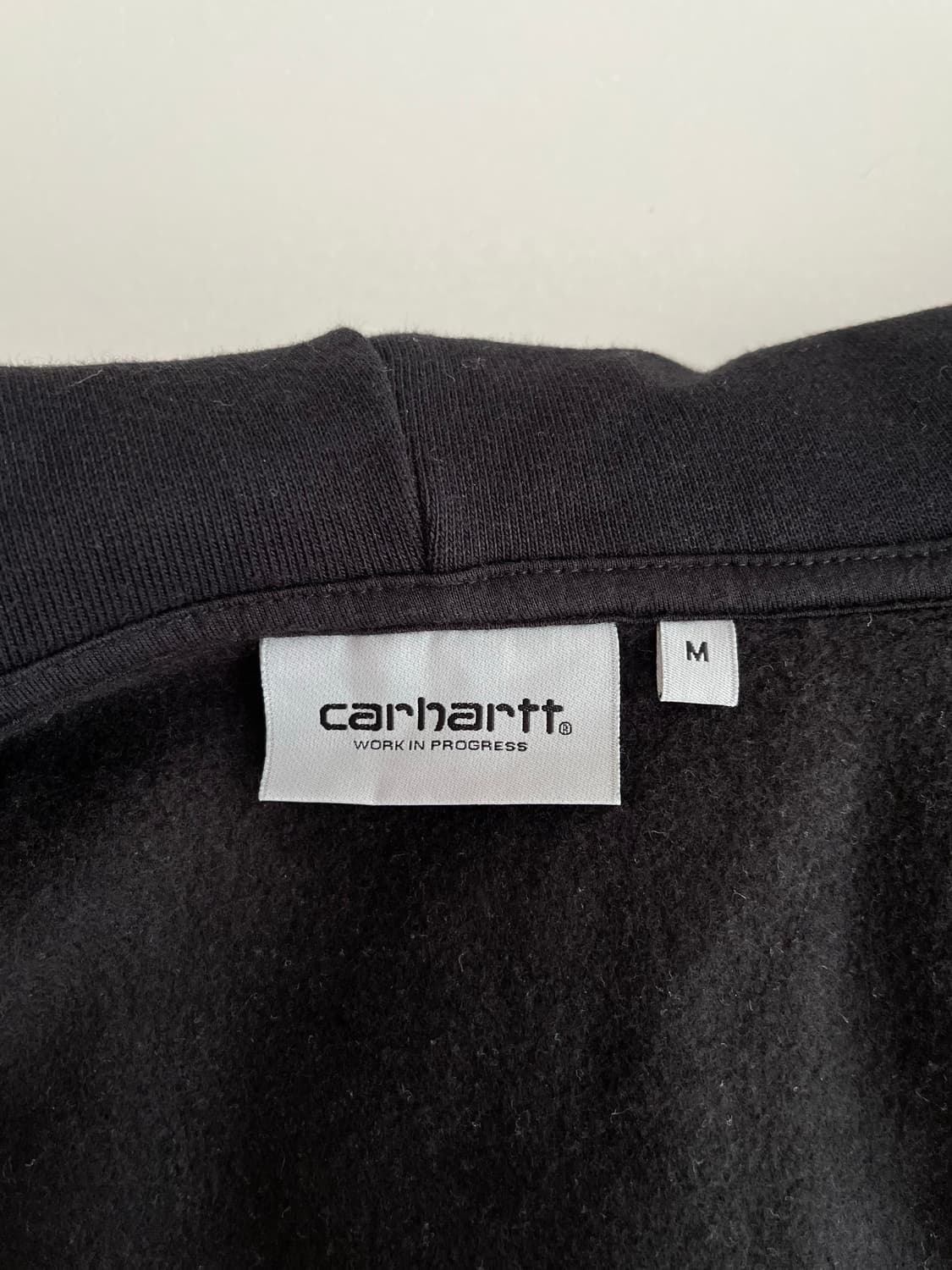 M) 칼하트 wip 기모 후드 집업 블랙 상품이미지3