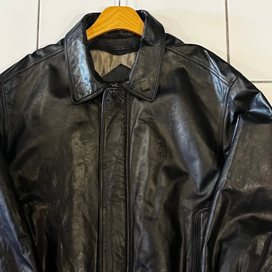 입생로랑 YSL 블랙 양가죽 자켓 상품이미지2