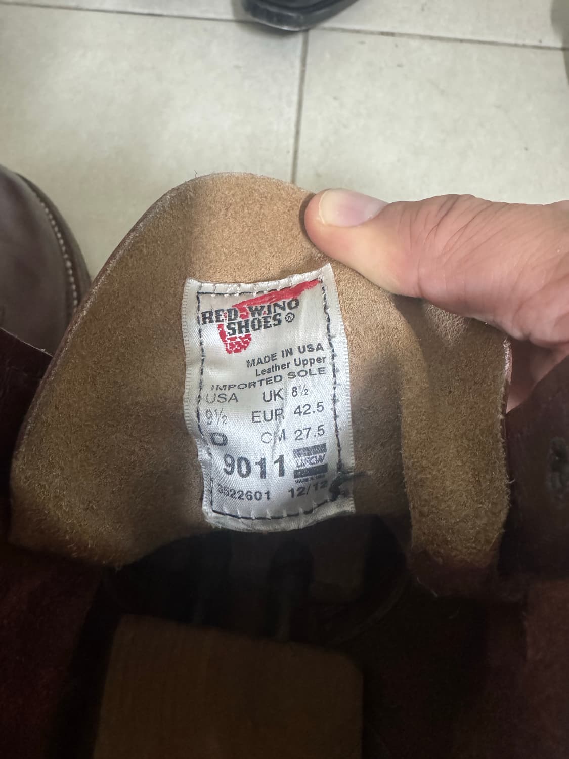 (9.5D) 레드윙 구형 백맨 9011 상품이미지6