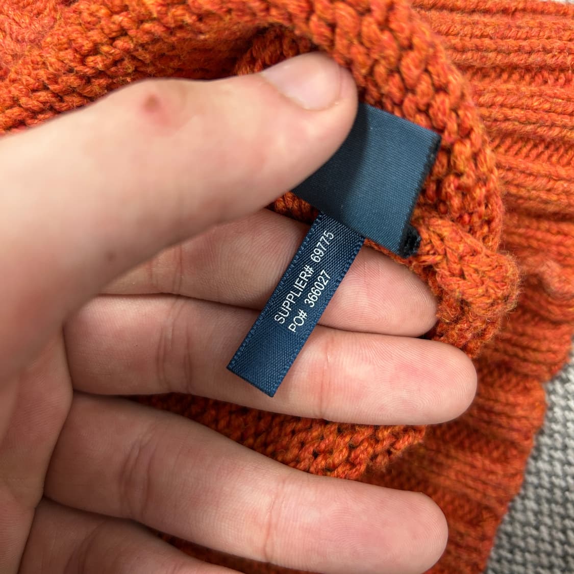 폴로 빈티지 코튼 오렌지 니트(S) 상품이미지4