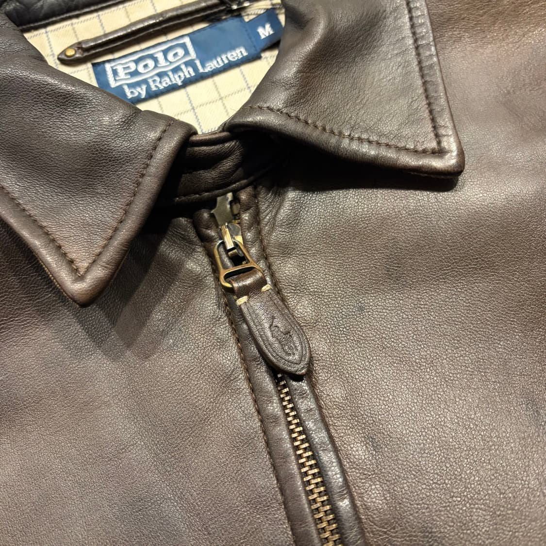 [M] 11a 폴로 랄프로렌 맥스웰 브라운 양가죽 자켓 D228 상품이미지4