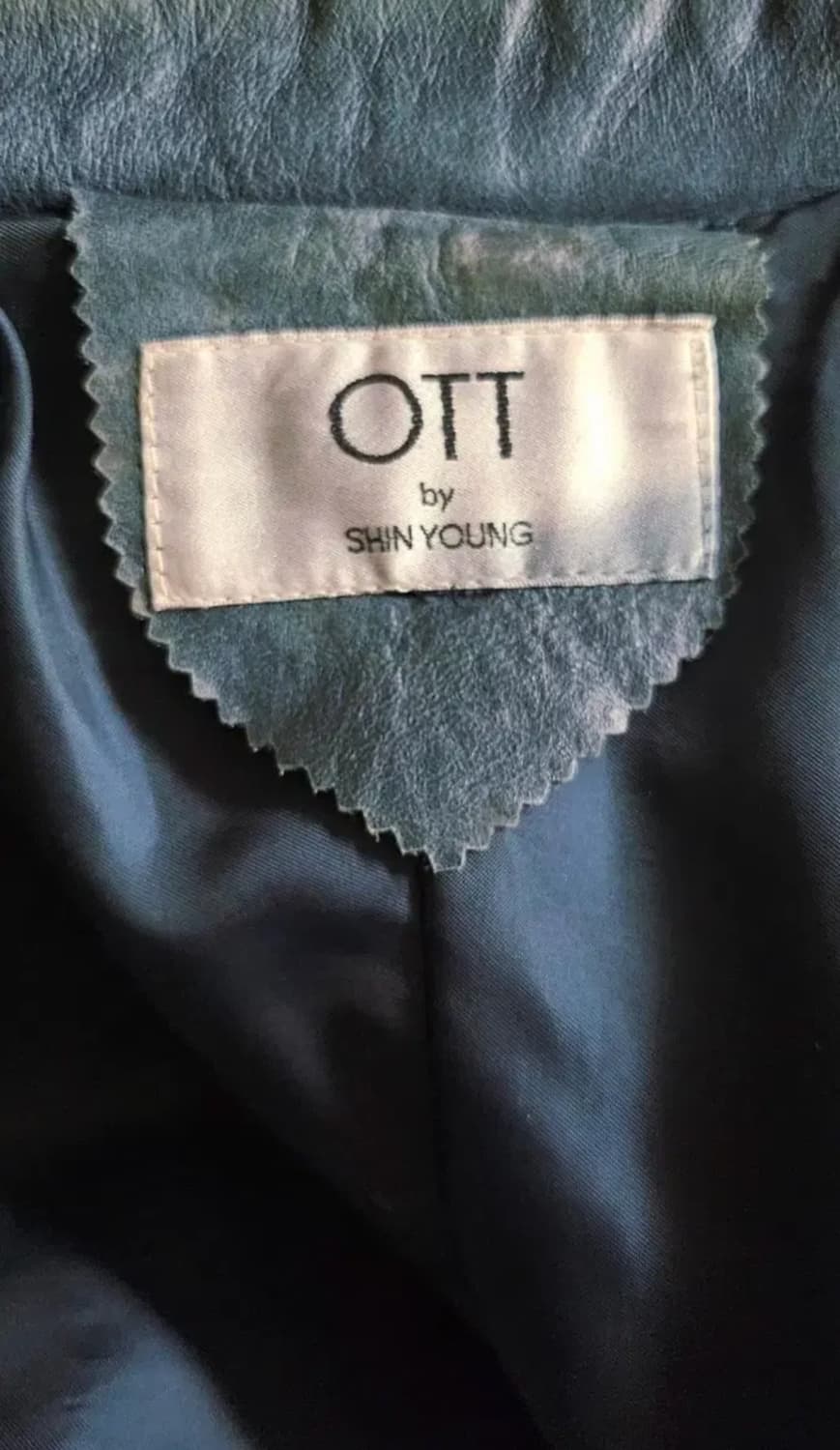 빈티지 다크 청록 소가죽 롱코트 (OTT by SHIN YOUNG) 상품이미지7