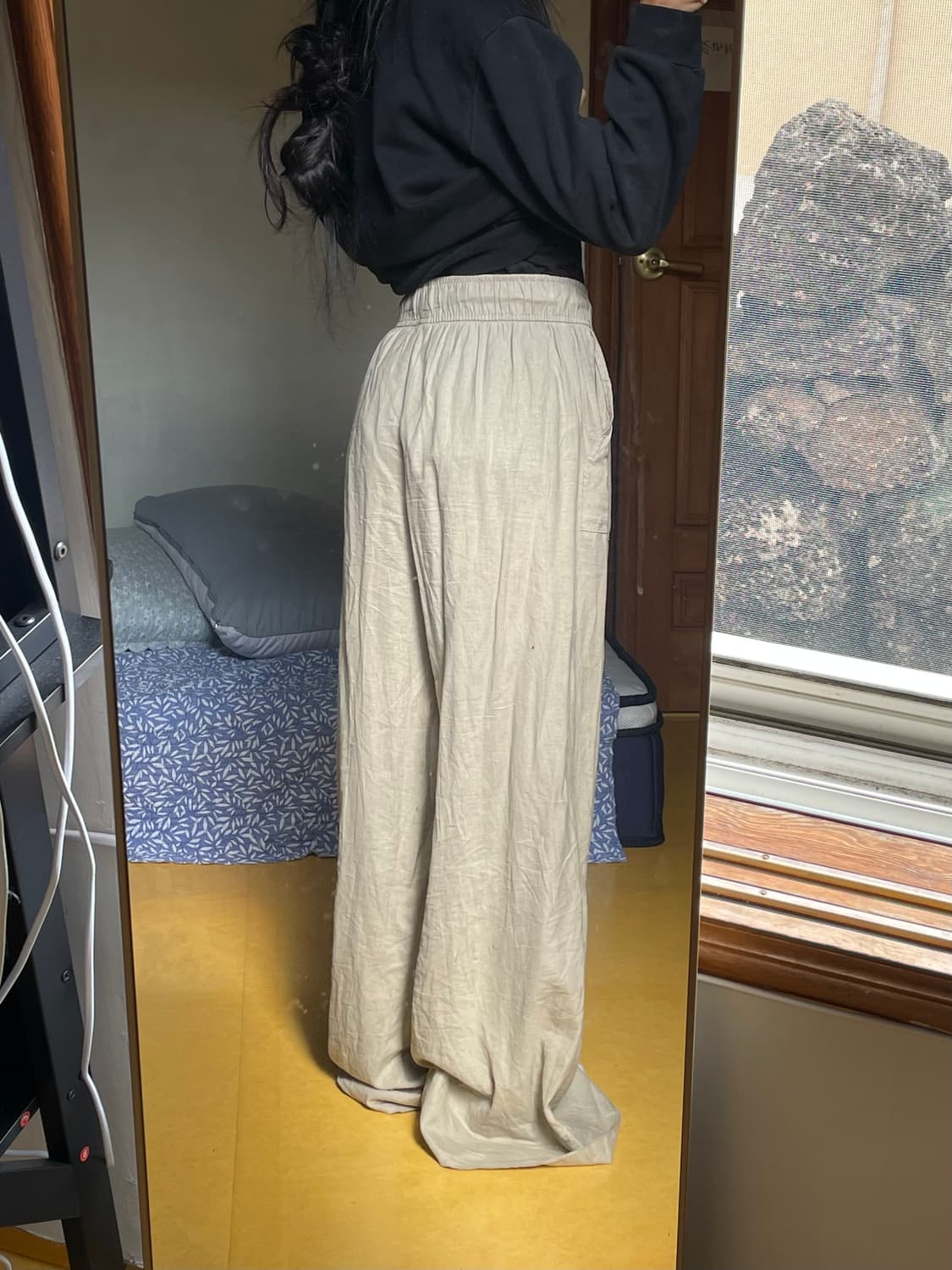 wide leg linen trousers 상품이미지2