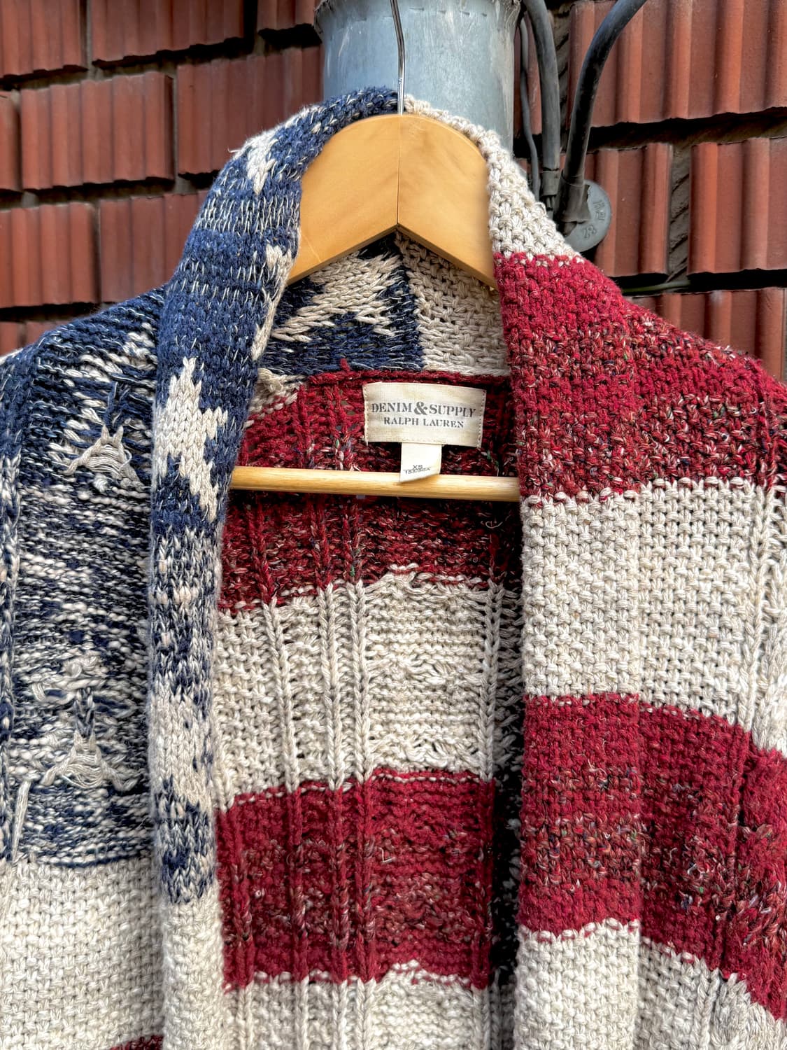 데님 앤 서플라이 성조기 케이블 가디건 폴로 랄프로렌 상품이미지3
