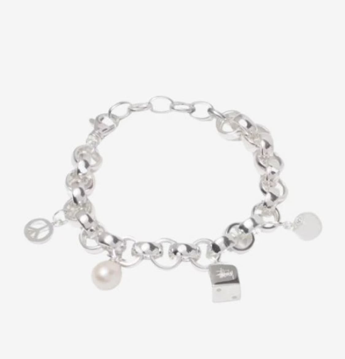 스투시 아이콘 참 브레이슬릿 스털링 실버 상품이미지3