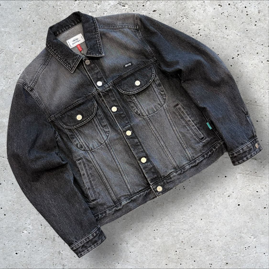 [L] 21ss 엠엠엘지 Mmlg 블랙 워싱 데님 자켓 C497 상품이미지1