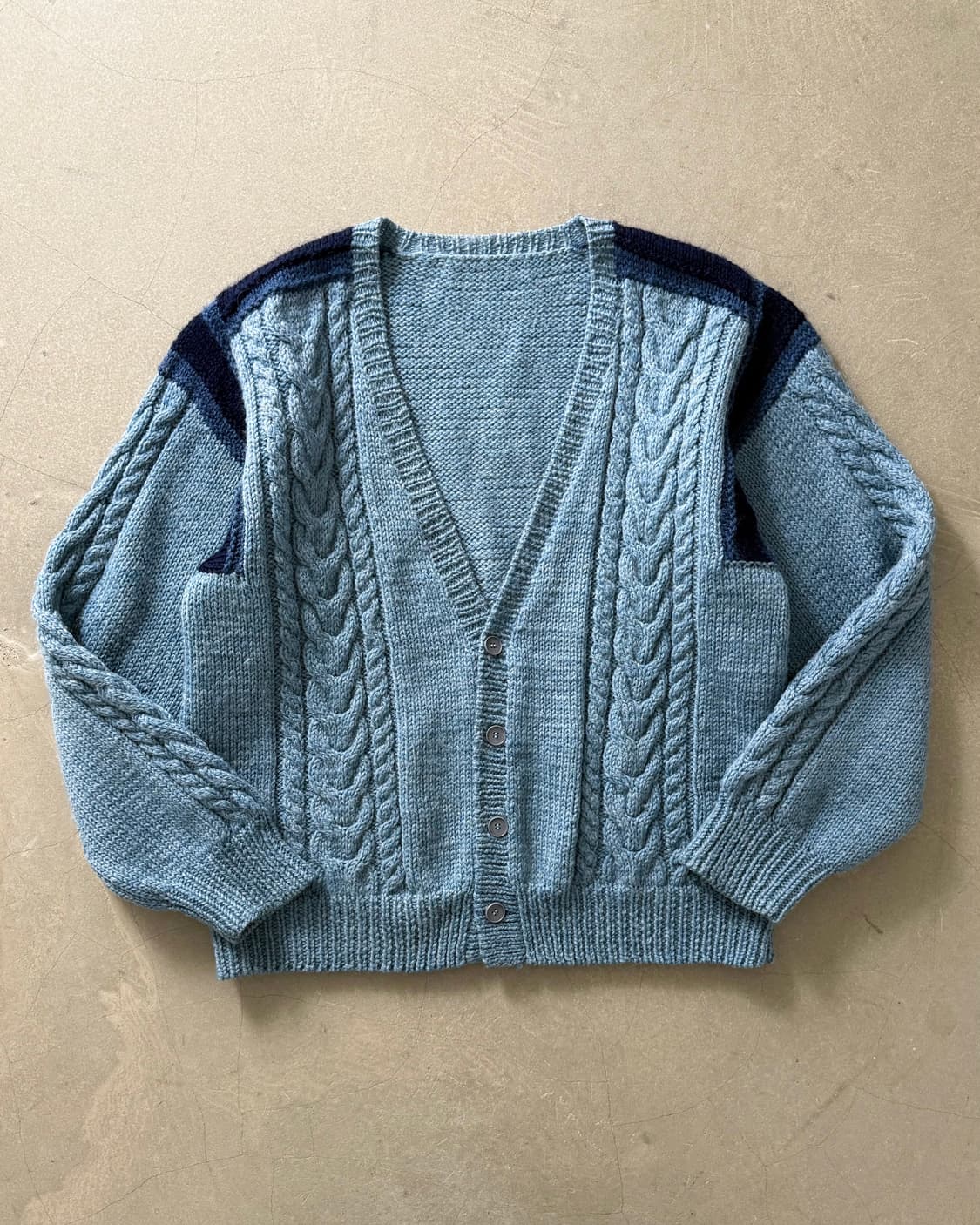 90s Vintage Cable Wool Knit Cardigan 상품이미지2