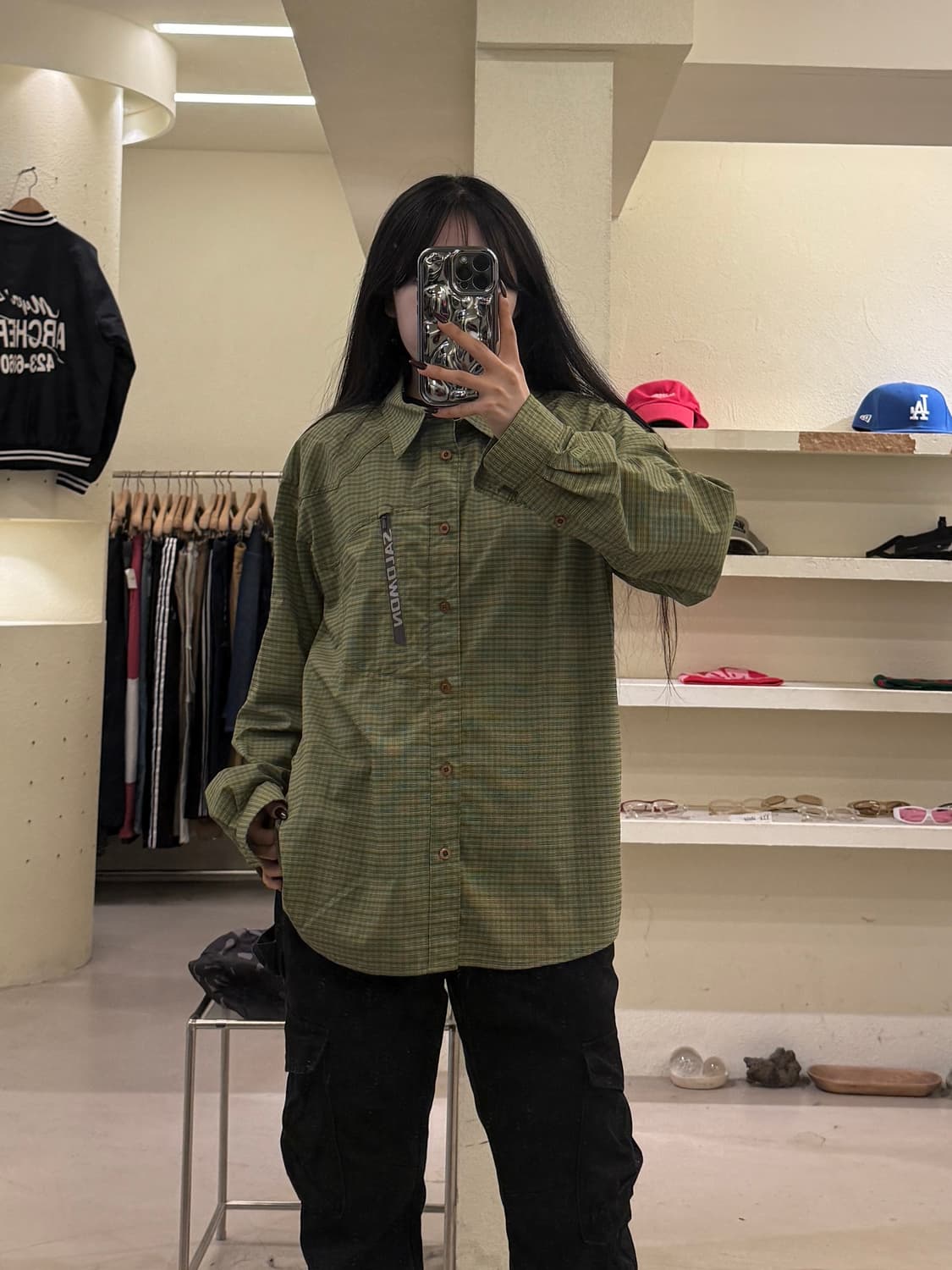 살로몬 빈티지 바람막이 체크 셔츠 U1572 상품이미지1