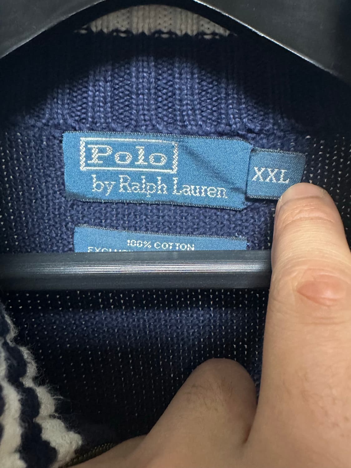 no.88폴로 랄프로렌 치프키프 뉴욕 니트 집업 네이비 xxl s급 상품이미지4