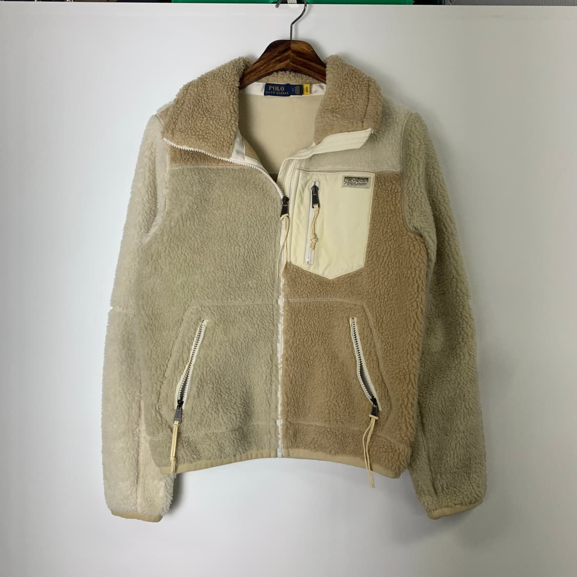 폴로 랄프로렌 레더 트림 포 시얼링 쉐르파 자켓 상품이미지2