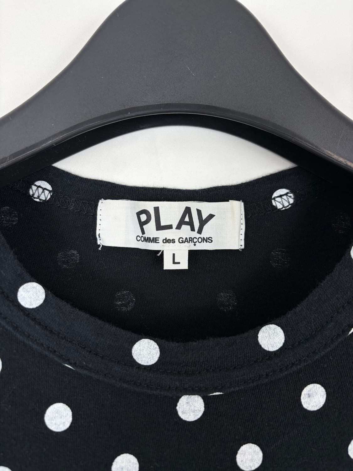 a259) 꼼데가르송 레드와펜 도트 롱슬리브 상품이미지3