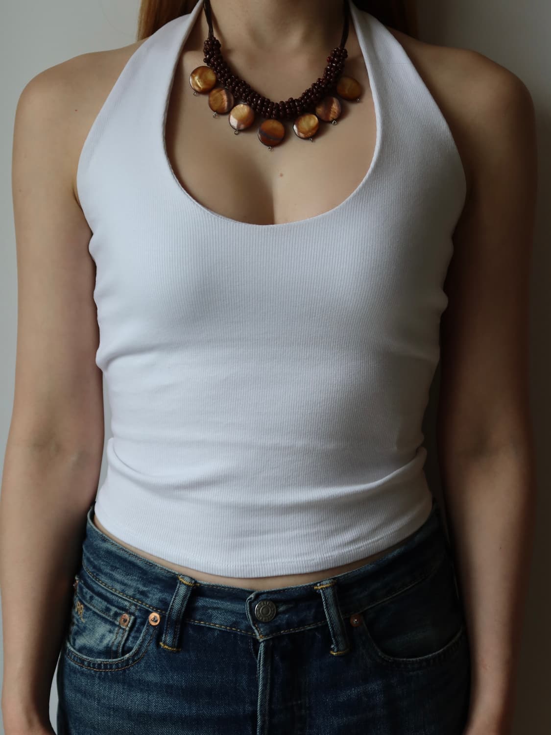 brown disc necklace 상품이미지2