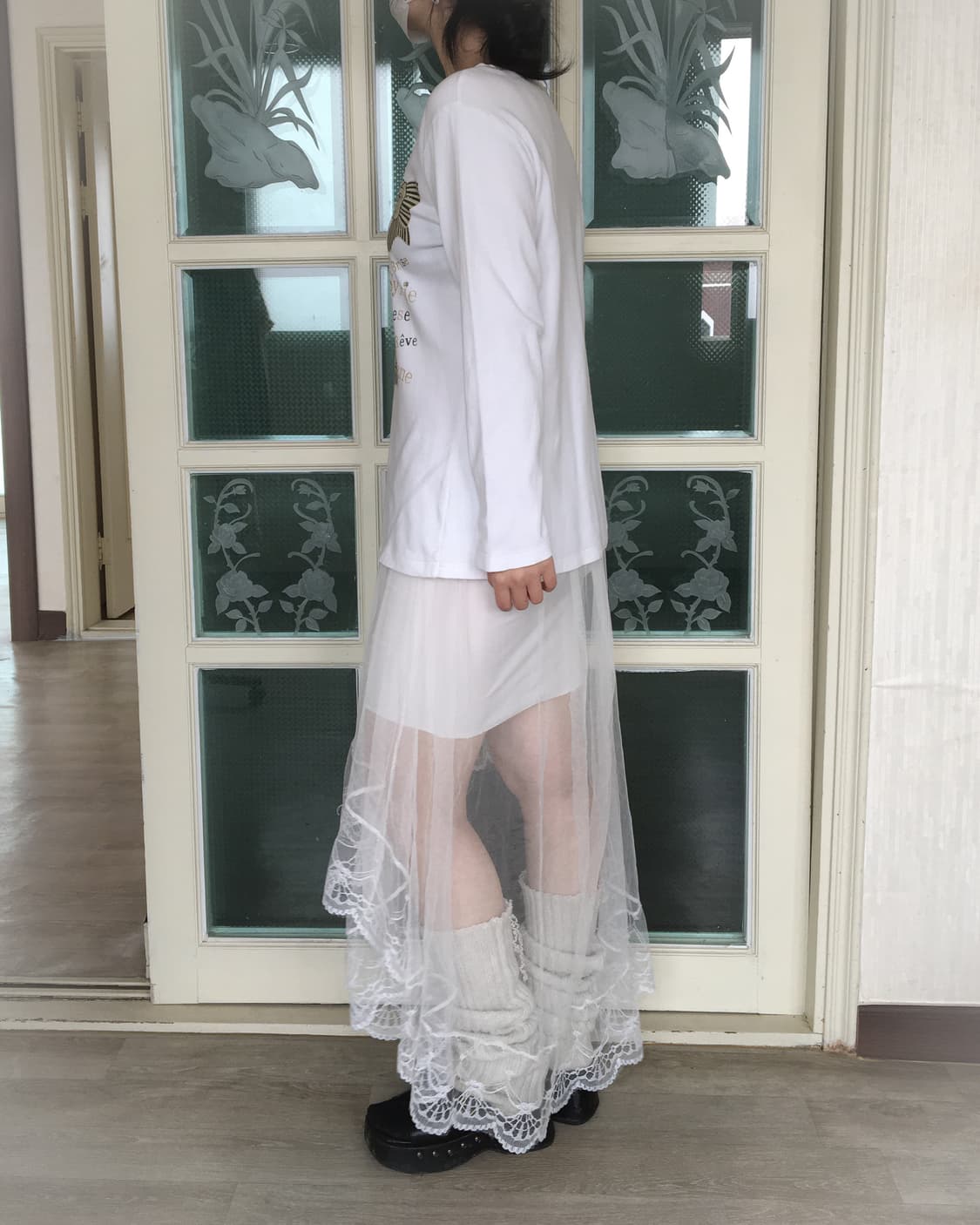 Unbalanced lace sha skirt 상품이미지9