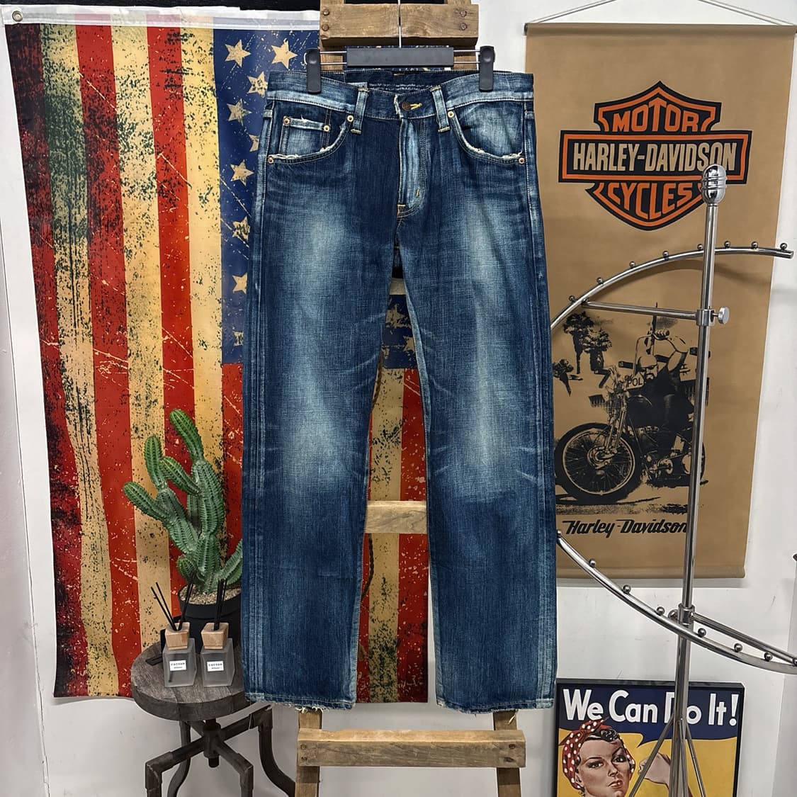 90s 에드윈 블루트립 503 빈티지워싱 데님팬츠 N584 상품이미지1