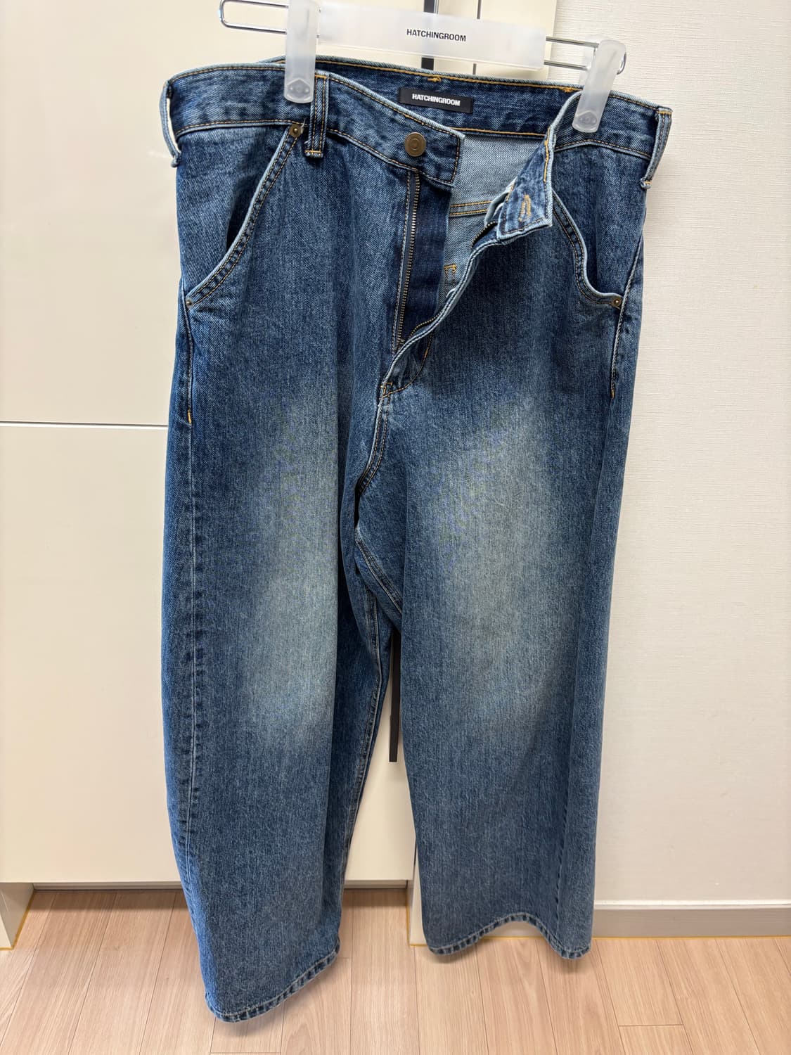 해칭룸 와이드 커브진 3사이즈 상품이미지2