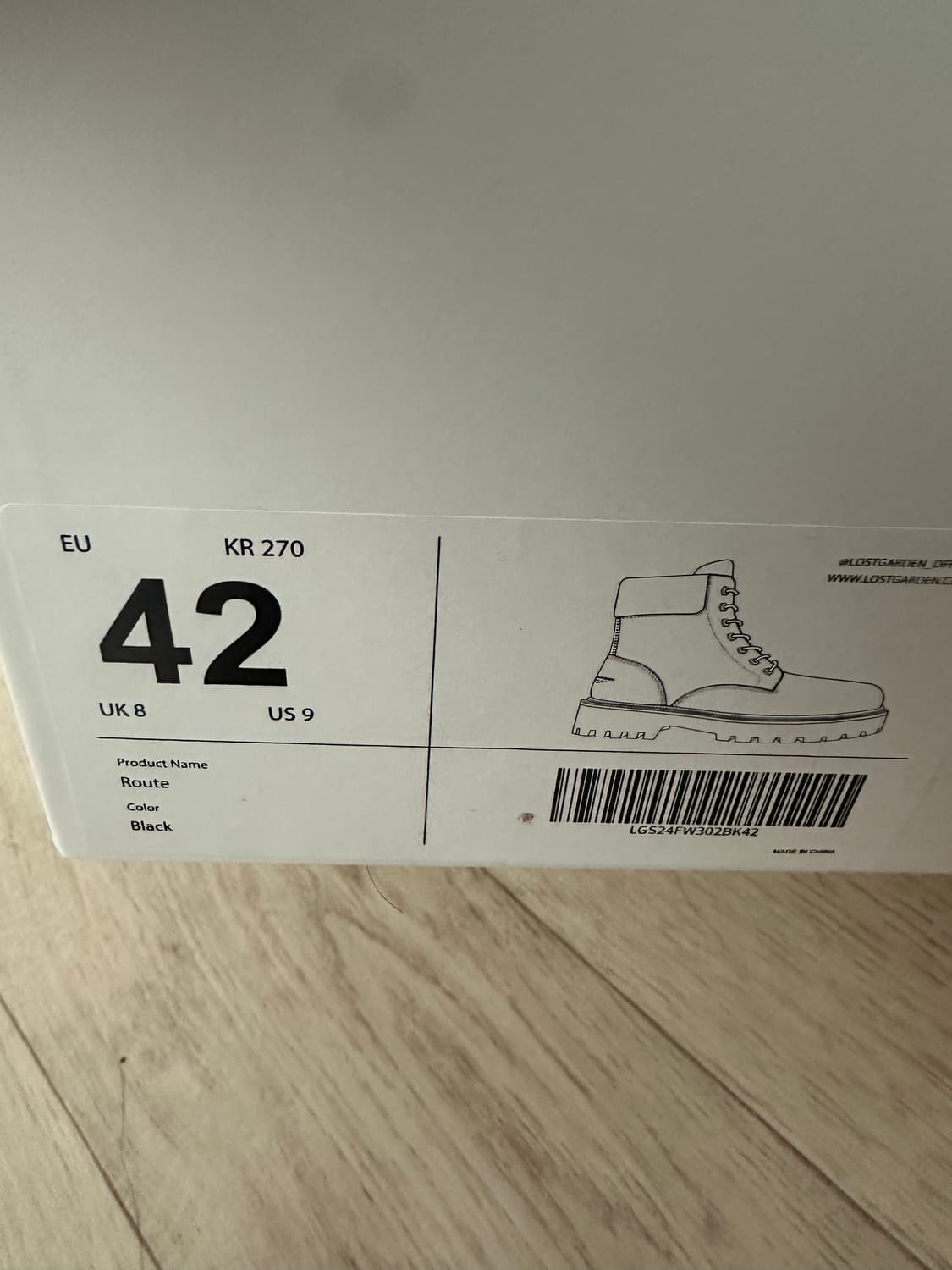 로스트가든 루트 블랙 42사이즈 상품이미지2