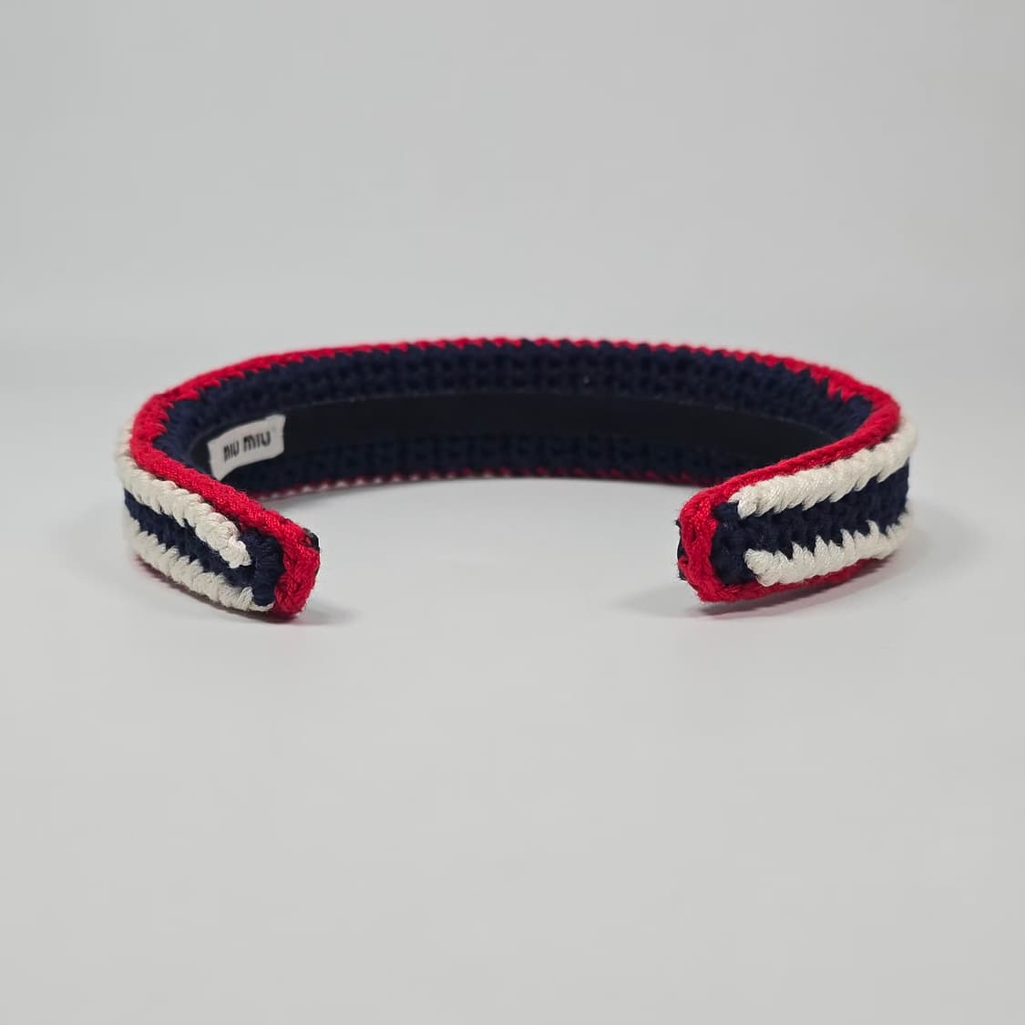 미우미우 멀티컬러 레이온 로고 크로셰 헤어밴드 상품이미지7