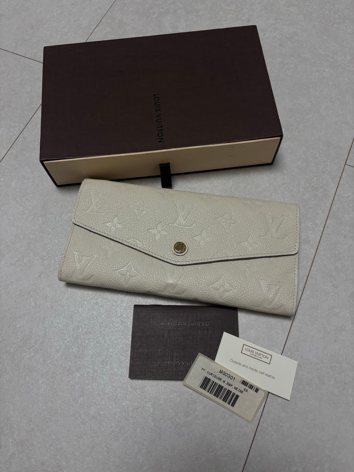 루이비통 모노그램 앙프렝뜨 아이보리 장지갑 상품이미지1