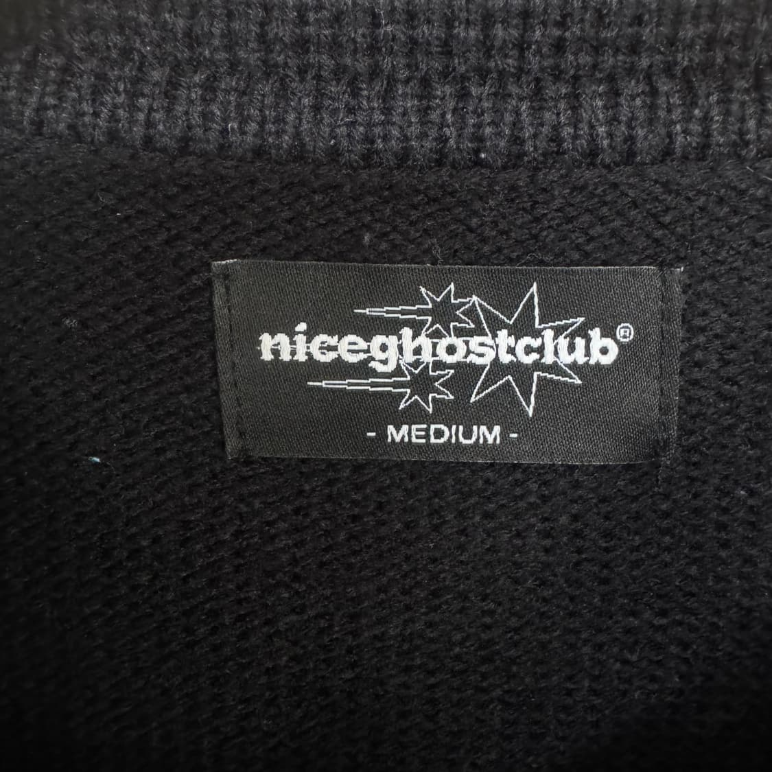 나이스고스트클럽 댄싱 스켈레톤 니트집업 상품이미지3