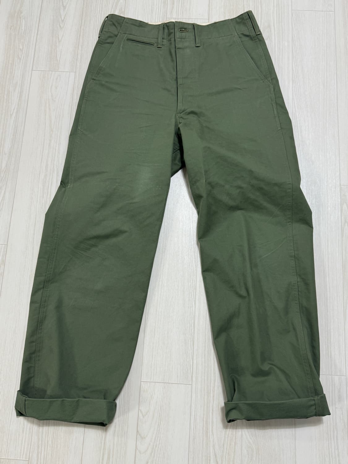 브론슨 오피서 치노 트라우저 31사이즈 올리브 상품이미지2