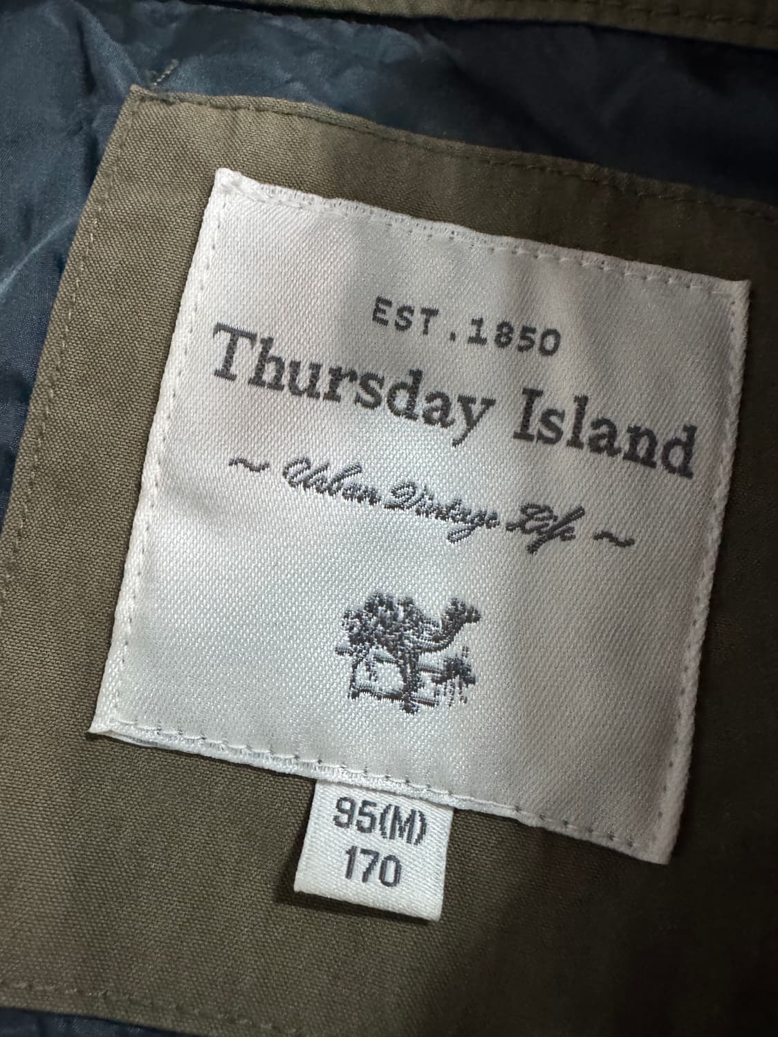 여성 써스데이아일랜드 빈티지 카키 야상 후드 자켓 상품이미지3